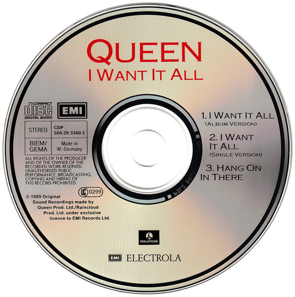 Queen : I Want It All (CD, Maxi)