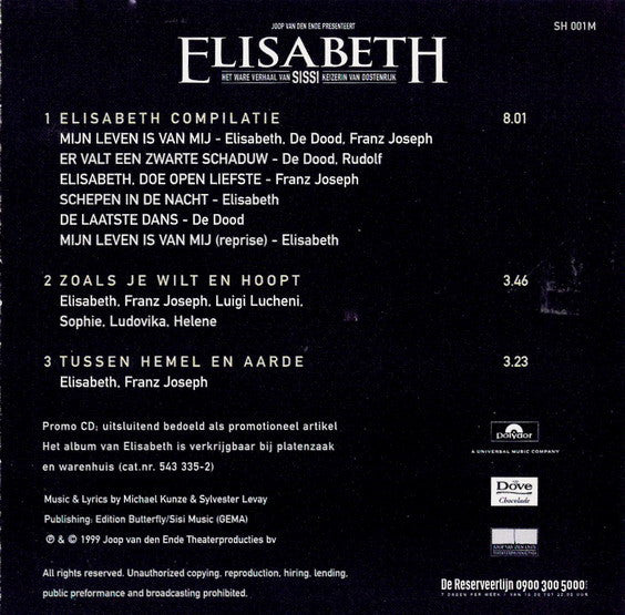 Michael Kunze En Sylvester Levay : Elisabeth - Exclusieve Mini-CD (CD, Promo)