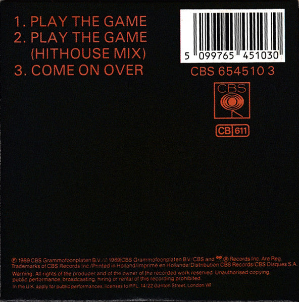 Centerfold : Play The Game (CD, Mini, Maxi)