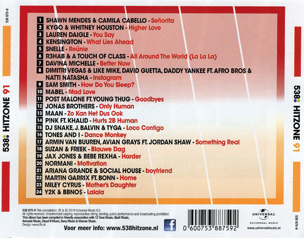 Various : 538 - Hitzone 91 (CD, Comp)