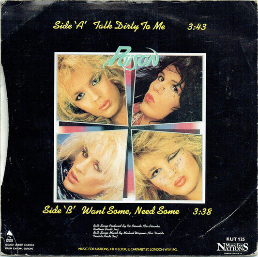 Poison (3) : Talk Dirty To Me (7", Single)