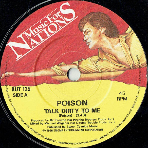 Poison (3) : Talk Dirty To Me (7", Single)