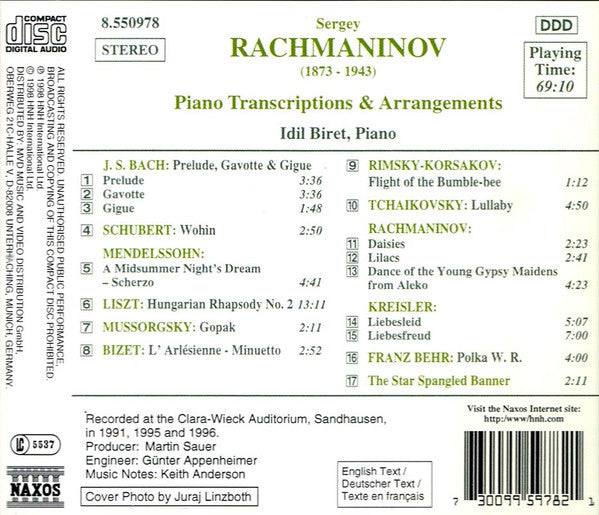 Sergei Vasilyevich Rachmaninoff - Idil Biret : Piano Transcriptions And Arrangements (CD)