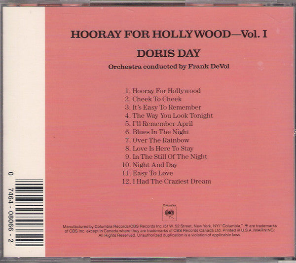 Doris Day : Hooray For Hollywood - Vol. 1 (CD, Album, RE)