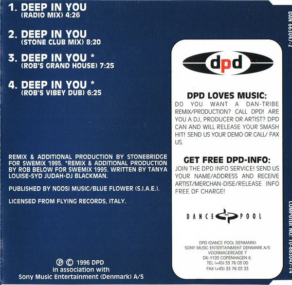 Tanya Louise : Deep In You (CD, Maxi)