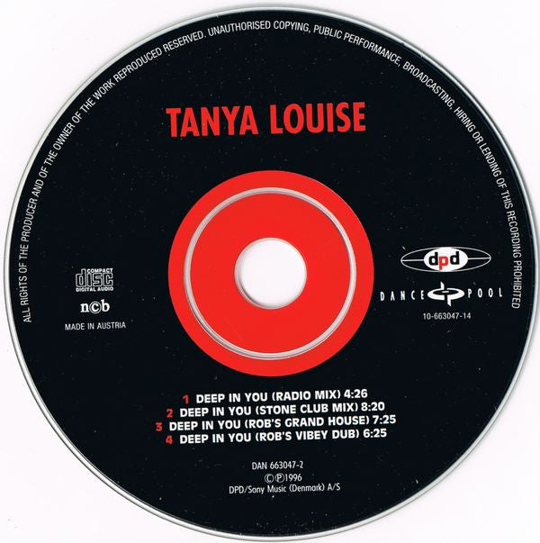Tanya Louise : Deep In You (CD, Maxi)