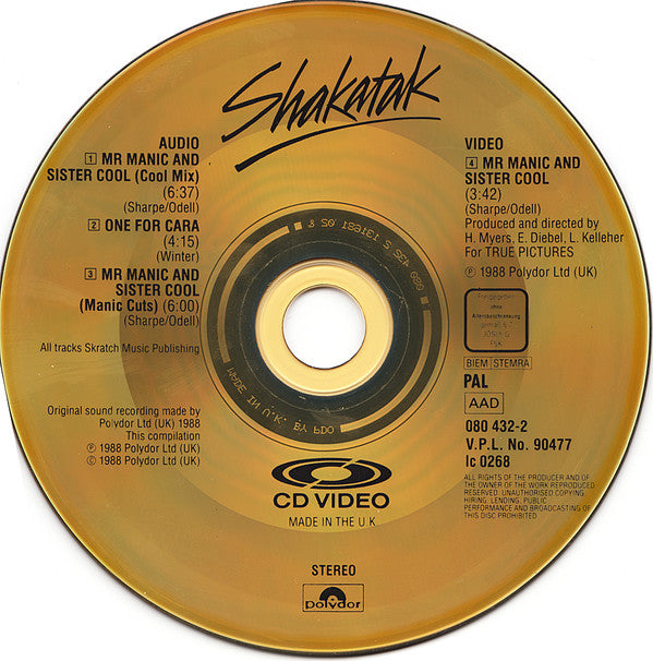 Shakatak : Mr. Manic & Sister Cool (CDV, 5", Single, PAL)