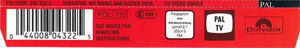Shakatak : Mr. Manic & Sister Cool (CDV, 5", Single, PAL)