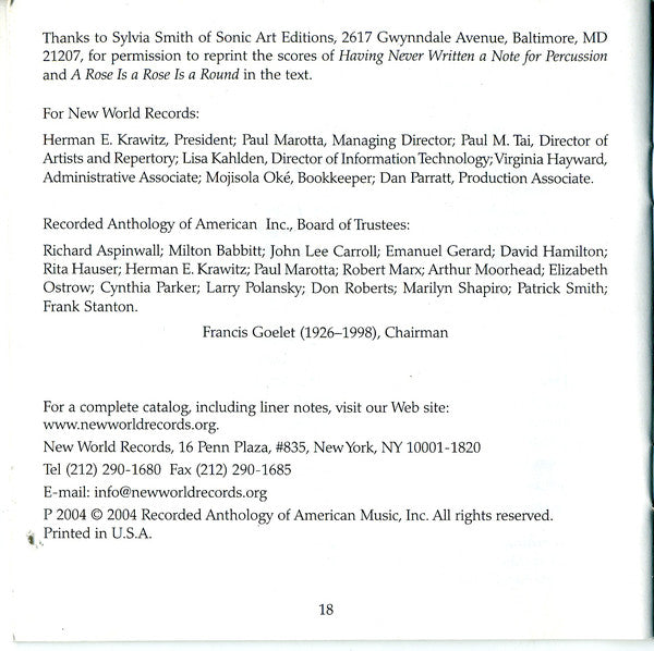 James Tenney - The Barton Workshop / James Fulkerson : Postal Pieces (2xCD)