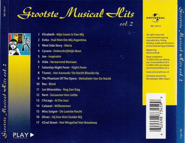Various : Grootste Musical Hits Vol. 2 (CD, Comp)