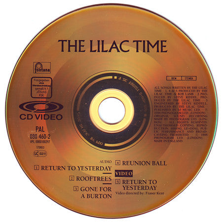 The Lilac Time : Return To Yesterday (CDV, 5", Single, PAL)