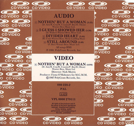 The Robert Cray Band : Nothin' But A Woman (CDV, 5", Single, PAL)