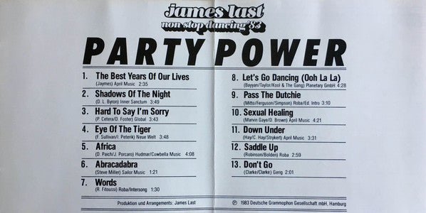 James Last : Non Stop Dancing '83 Party Power (CD, Album, RE)