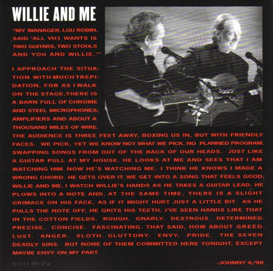 Johnny Cash / Willie Nelson : VH1 Storytellers (CD, Album, RE)