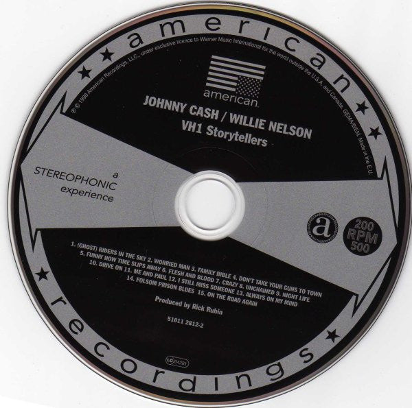 Johnny Cash / Willie Nelson : VH1 Storytellers (CD, Album, RE)