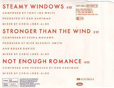 Tina Turner : Steamy Windows (CD, Single, Pic)