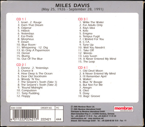 Miles Davis : Morpheus (4xCD, Comp, RM)