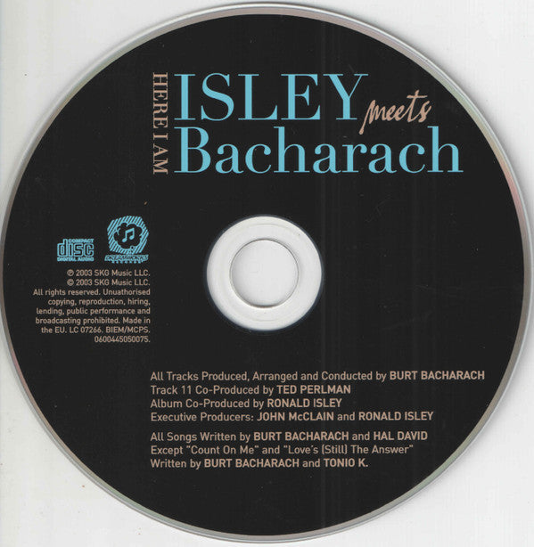 Ronald Isley Meets Burt Bacharach : Here I Am (CD, Album)