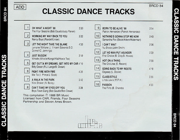 Various : Classic Dance Tracks (CD, Comp)
