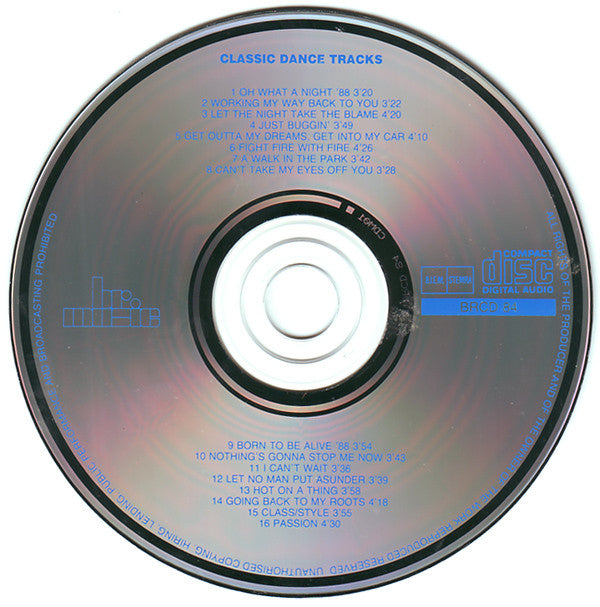 Various : Classic Dance Tracks (CD, Comp)