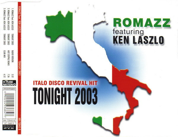 Romazz Featuring Ken Laszlo : Tonight 2003 (CD, Maxi)