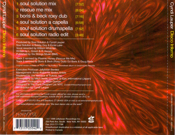 Cyndi Lauper : Disco Inferno (CD, Maxi)