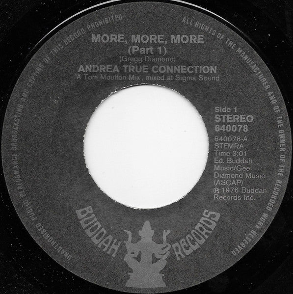 Andrea True Connection : More, More, More (7", Single)