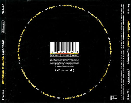 Definition Of Sound : Experience (CD, Album)