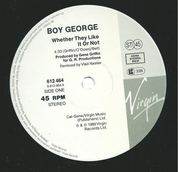Boy George : Whether They Like It Or Not (12", Single)