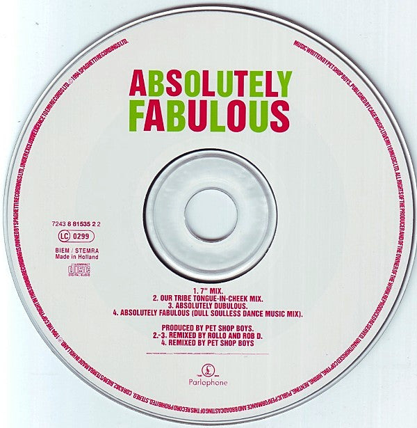 Absolutely Fabulous : Absolutely Fabulous (CD, Single)