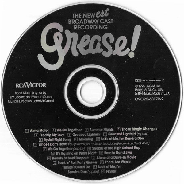 Various : Grease! (The Newest Broadway Cast Recording) (CD, Album, Dol)
