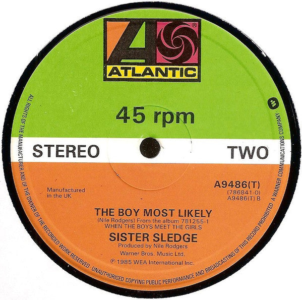 Sister Sledge : When The Boys Meet The Girls (12")