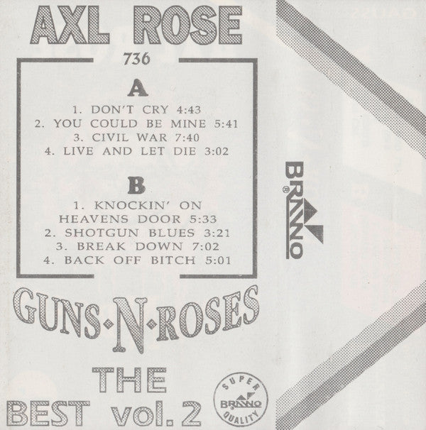 Axl Rose, Guns N' Roses : The Best Vol. 2 (Cass, Comp, Unofficial)