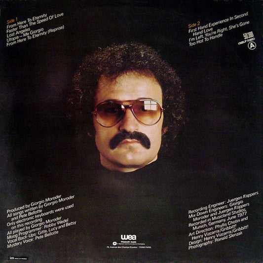 Giorgio Moroder : From Here To Eternity (LP, Album, P/Mixed)