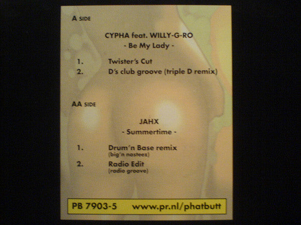 Cypha (2) Feat. Willy-G-Ro / Jahx : Be My Lady / Summertime (12")