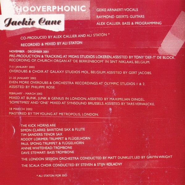 Hooverphonic : Hooverphonic Presents Jackie Cane (CD, Album)