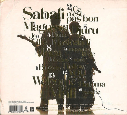 Amadou & Mariam : Welcome To Mali (CD, Album)