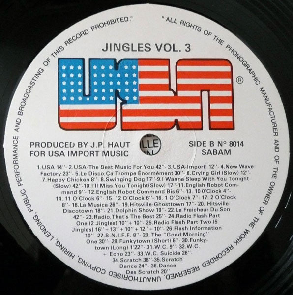 Unknown Artist : 70 Jingels From U.S.A. Vol 3 (LP)