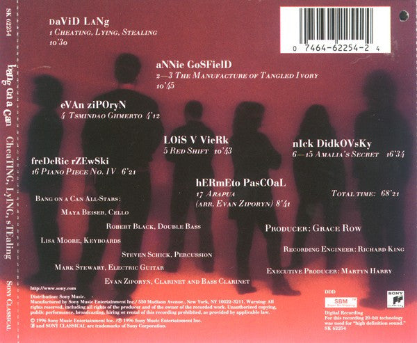 Bang On A Can : Cheating, Lying, Stealing (CD, Album)