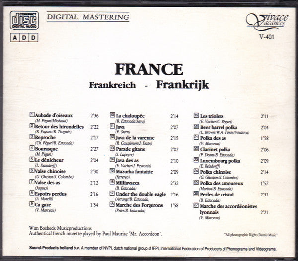 Paul Mauriac : De Mooiste Muziek Uit Frankrijk (CD, Comp)