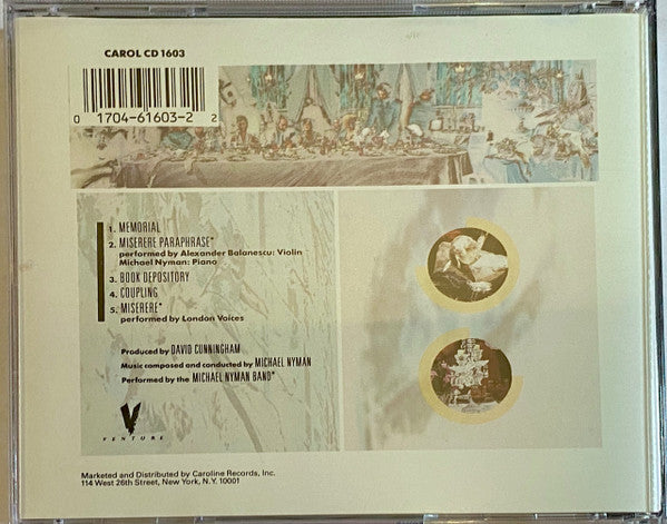 Michael Nyman - The Michael Nyman Band : The Cook, The Thief, His Wife And Her Lover (CD, Album)