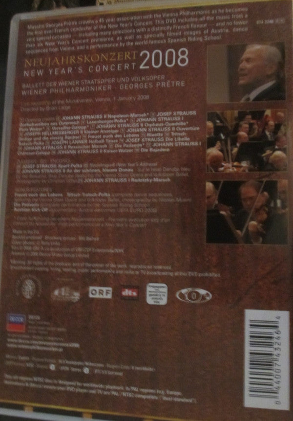 Georges Prêtre - Wiener Philharmoniker The Director's Cut By Brian Large : New Year's Concert 2008 (DVD-V, NTSC)