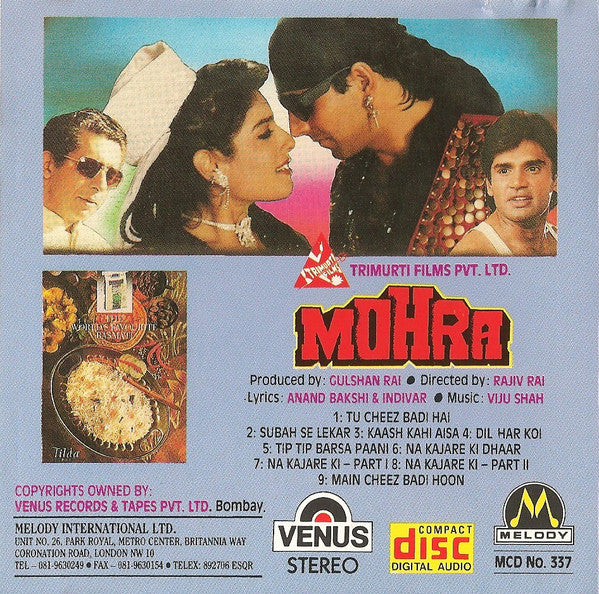 Viju Shah, Anand Bakshi, Indivar : Mohra (CD)