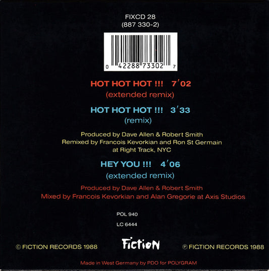 The Cure : Hot Hot Hot !!! (CD, Single, Car)