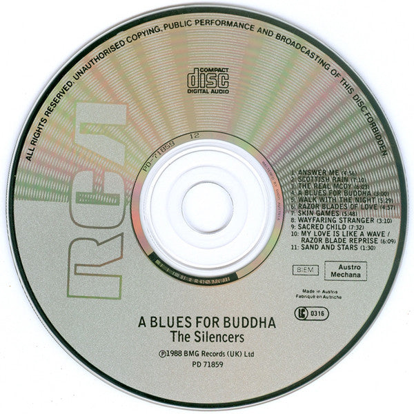 The Silencers : A Blues For Buddha (CD, Album)