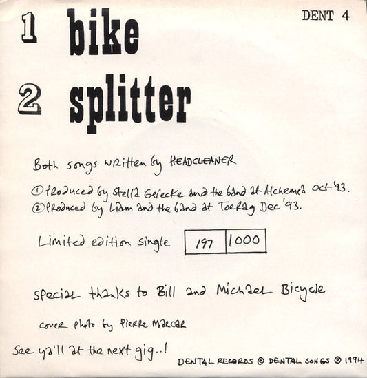 Headcleaner (5) : Take A Ride (7", Single, Ltd, Num)