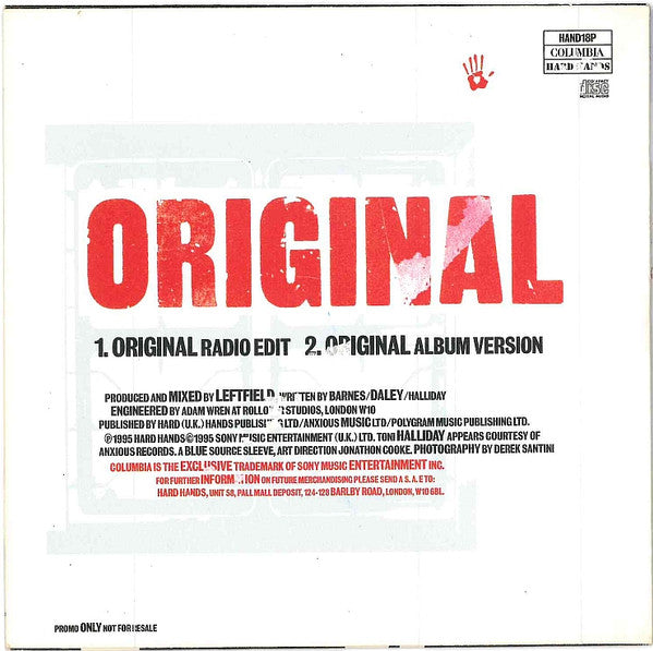 Leftfield, Toni Halliday : Original (CD, Single, Promo)
