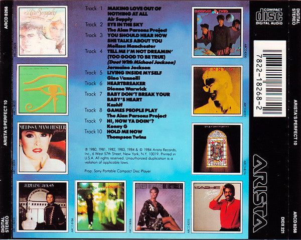 Various : Arista's Perfect 10 (CD, Comp)
