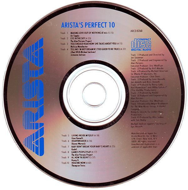 Various : Arista's Perfect 10 (CD, Comp)