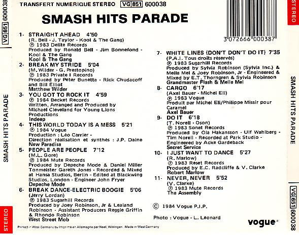 Various : Smash Hits Parade (CD, Comp)